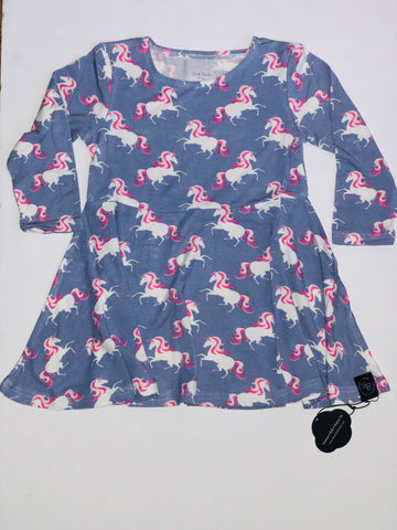 Swirly Girl Dress in Unicorns- FINAL SALE