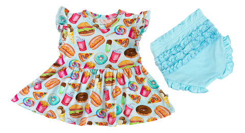 Junk Food Infant Peplum Set- Final Sale