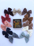 Large Linen Bow on Clip