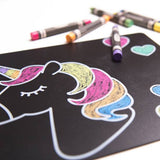 Chalkboard Unicorn Travel Placemat Set