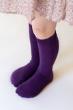 Plum Knee High Socks