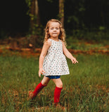 True Red Lace Top Knee Highs