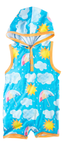 Sunny Hooded Shortie Tank Romper- Final Sale