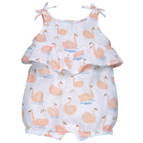 Muslin Swan Bubble Romper