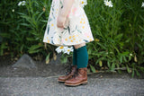 Deep Teal Lace Top Knee Highs